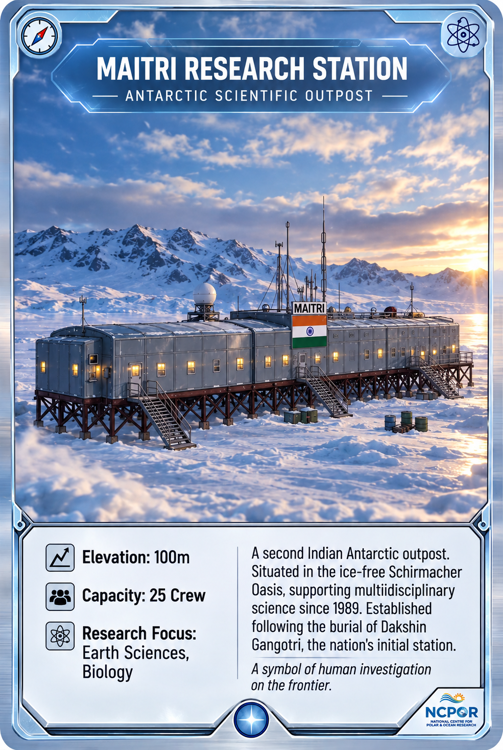 Maitri Research Station Card